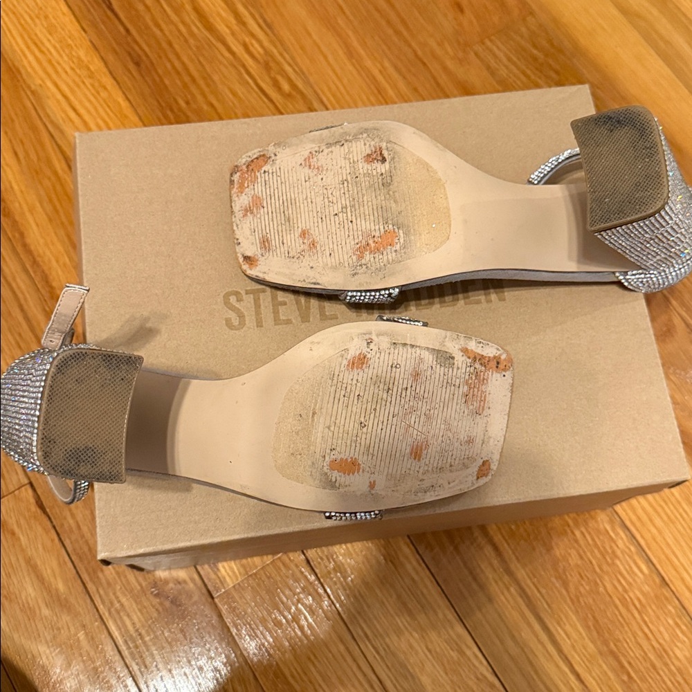 Steve Madden Rhinestone Block Heels - Picture 7 of 8